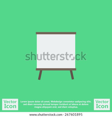 Flat style icon with flip-chart symbol