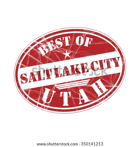 Best of Salt Lake City grunge rubber stamp against white background