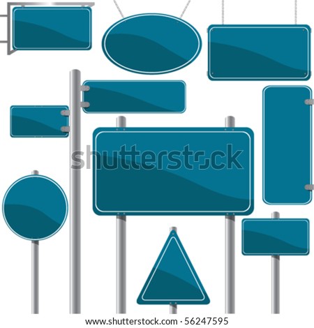 Direction and advertise signs, vector