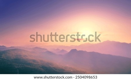 Similar – Image, Stock Photo Calm mountain landscape with green plants on hill