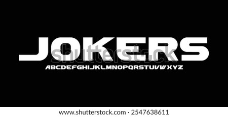 Jokers, Abstract modern urban alphabet fonts. Typography sport, simple, technology, fashion, digital, future creative logo font. vector illustration
