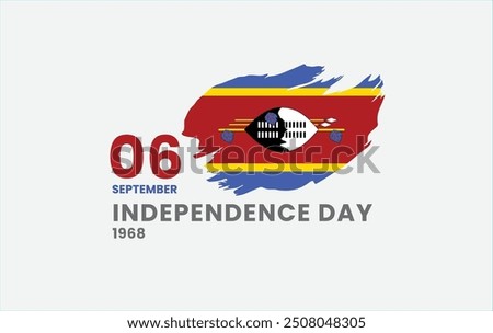 Eswatini Independence Day Banner, Eswatini Flag, 06 September, National Day, Swaziland national day,	