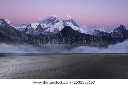 Similar – Image, Stock Photo Street Escape Sky Clouds