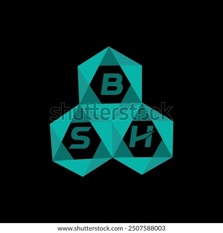 BSH creative minimalist letter logo. BSH unique vector initials alphabet letter logo design
