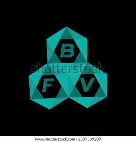 BFV creative minimalist letter logo. BFV unique vector initials alphabet letter logo design
