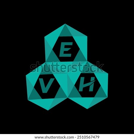 EVH creative minimalist letter logo. EVH unique vector initials alphabet letter logo design
