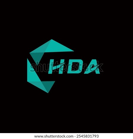 HDA creative minimalist letter logo. HDA unique vector initials alphabet letter logo design 
