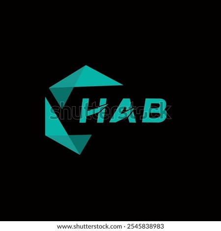 HAB creative minimalist letter logo. HAB unique vector initials alphabet letter logo design 
