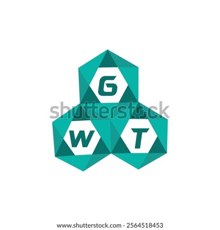 GWT creative minimalist letter logo. GWT unique vector initials alphabet letter logo design
