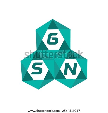 GSN creative minimalist letter logo. GSN unique vector initials alphabet letter logo design
