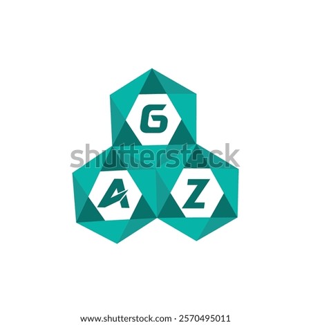 GAZ creative minimalist letter logo. GAZ unique vector initials alphabet letter logo design
