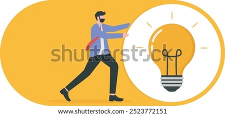 Switch off or turn off setting preference, analytics control panel or power shutdown electricity, saving energy and ecology concept, businessman pushing switch to be off in control panel dashboard.
