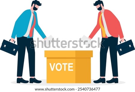 Voting, hand holding the ballot paper into the ballot box

