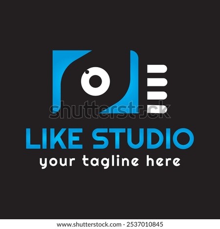 Like Studio logo design. Camera vector logo design. Like symbol vector logo design. 