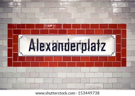 Similar – Image, Stock Photo Alexanderplatz subway station with the TV tower