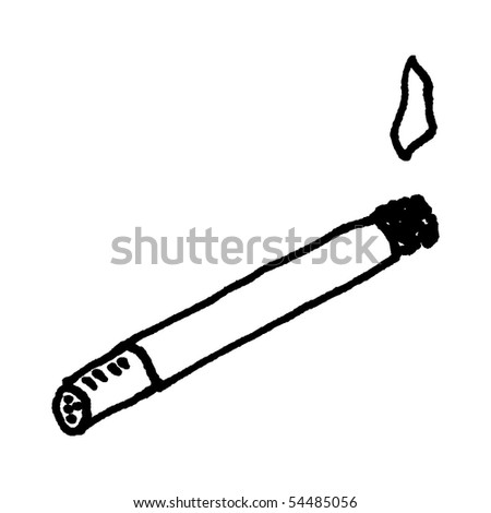 Cigarette Sketch. Vector. - 54485056 : Shutterstock