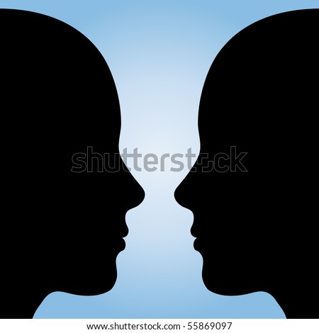 Similar – Image, Stock Photo Two heads with face mask