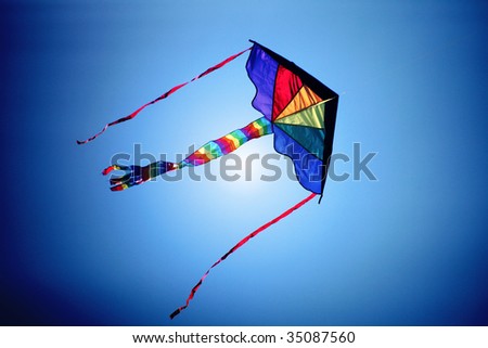 a kite fly in the sky