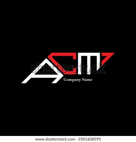 ACM logo design, ACM simple and modern logo. ACM luxurious alphabet design  