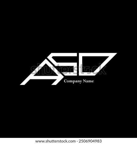 ASO logo design, ASO simple and modern logo. ASO luxurious alphabet design  