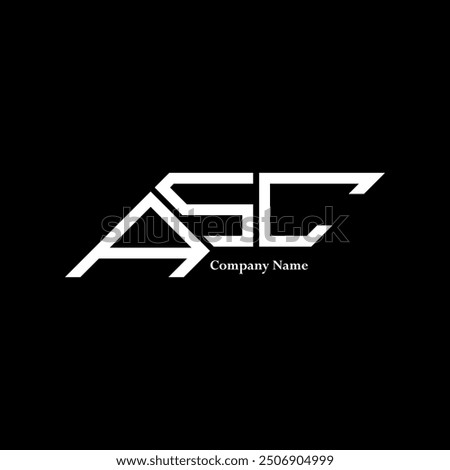 ASC logo design, ASC simple and modern logo. ASC luxurious alphabet design  