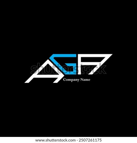 AGA logo design, AGA simple and modern logo. AGA luxurious alphabet design  