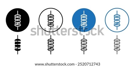 starter icon, starter food icon, editable starter food icon, eight food icon in filled and outlined style