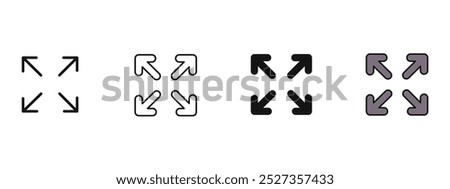 Four arrows pointing up in different colors. The arrows are black and white