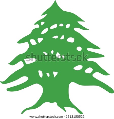 Cedar tree, symbol of Lebanon flag