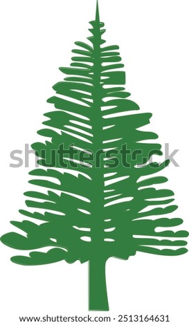 The Norfolk Island pine, The Norfolk Island pine, Araucaria heterophylla symbol of Norfolk Island flag