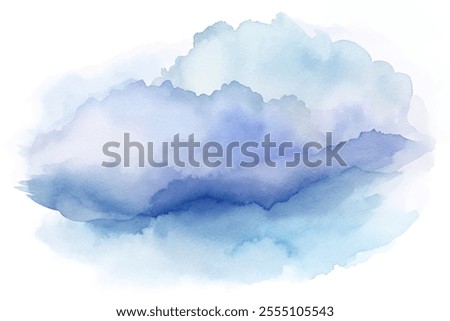 A blue sky with clouds and a white background. The sky is filled with clouds, and the clouds are scattered throughout the sky. The sky is a beautiful shade of blue, and the clouds add a sense of depth