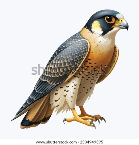 Falcon bird illustration vector design 