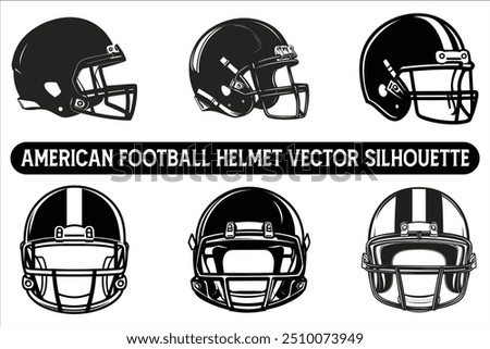 American football helmet vector silhouette