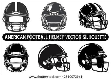 American football helmet vector silhouette