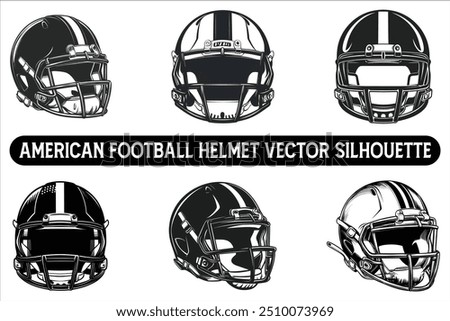 American football helmet vector silhouette