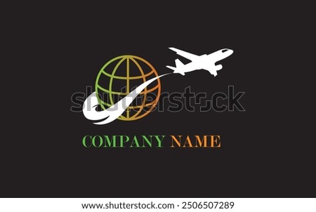 Creative global airplane logo design