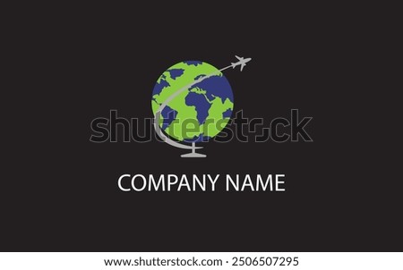 Creative global airplane logo design