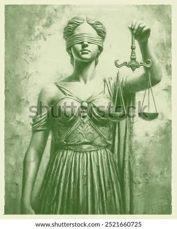 Similar – Foto Bild Justitia Statue und Aktenordner auf Schreibtisch