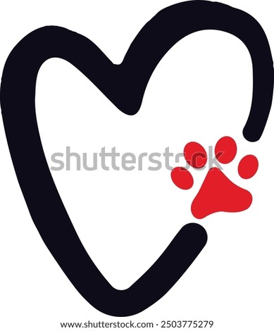 Paw vector foot trail print of cat, creative, modern, design, red, dog paw vector, nature, pets, paw prints, dog paw, cat, print, silhouette, vector, illustration