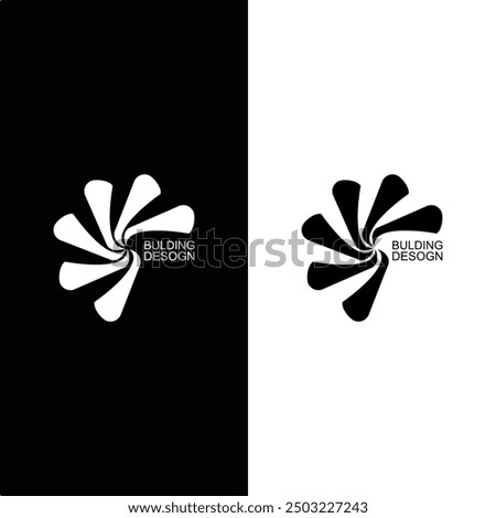 Real state bulding logo icon illustration abstract background design.