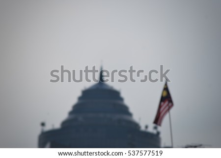 blur image of Malaysia flag
