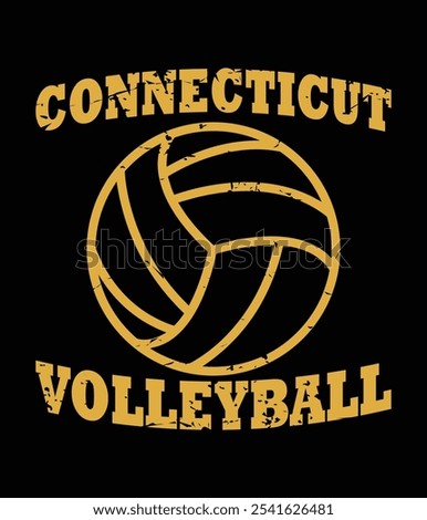 Connecticut Volleyball Classic Vintage Distressed