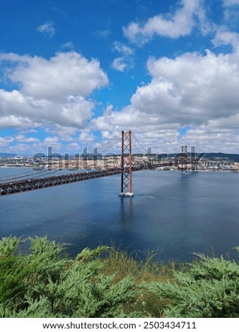 Similar – Image, Stock Photo Sky over Lisbon | Rope team