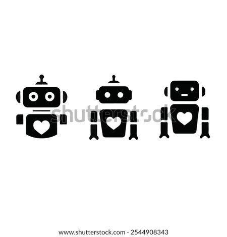 Robotic icon collection. Duotone color. Vector illustration. Containing robotic dog, warehouse, moon rover, waitress, robotic hand, robotics, robot, robot arm, artificial heart, robotic arm.