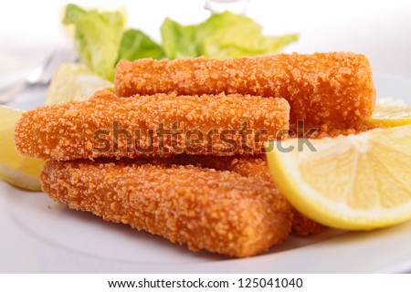 fish fingers with garnish