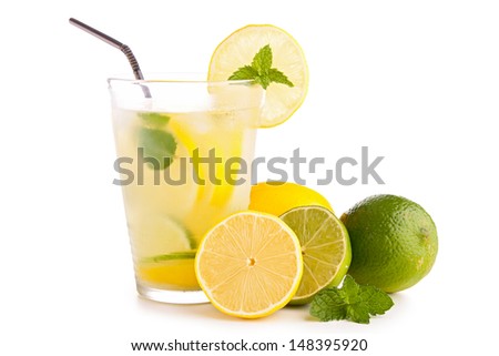 glass of lemon juice, lemonade