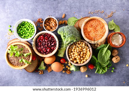 assorted of protein food source Stockfoto © 