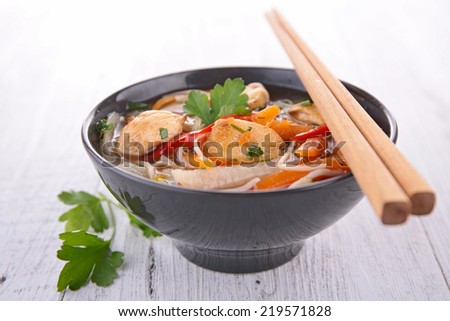 asia food, noodles soup