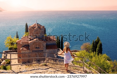 Similar – Image, Stock Photo Famous church in the fields of Tuscany, Italy