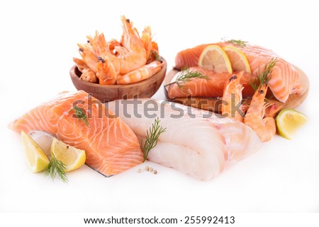 Similar – Image, Stock Photo Various fish fillets on kitchen table